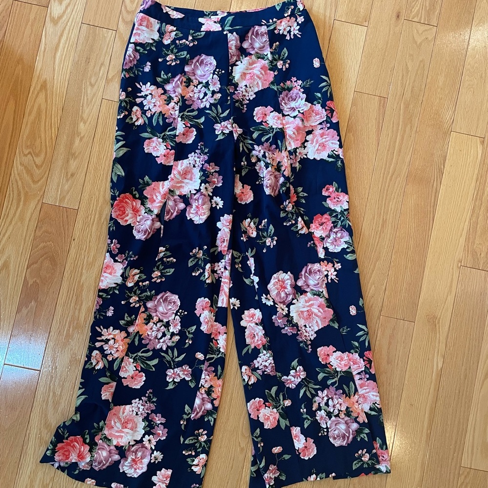 High waisted floral pants
